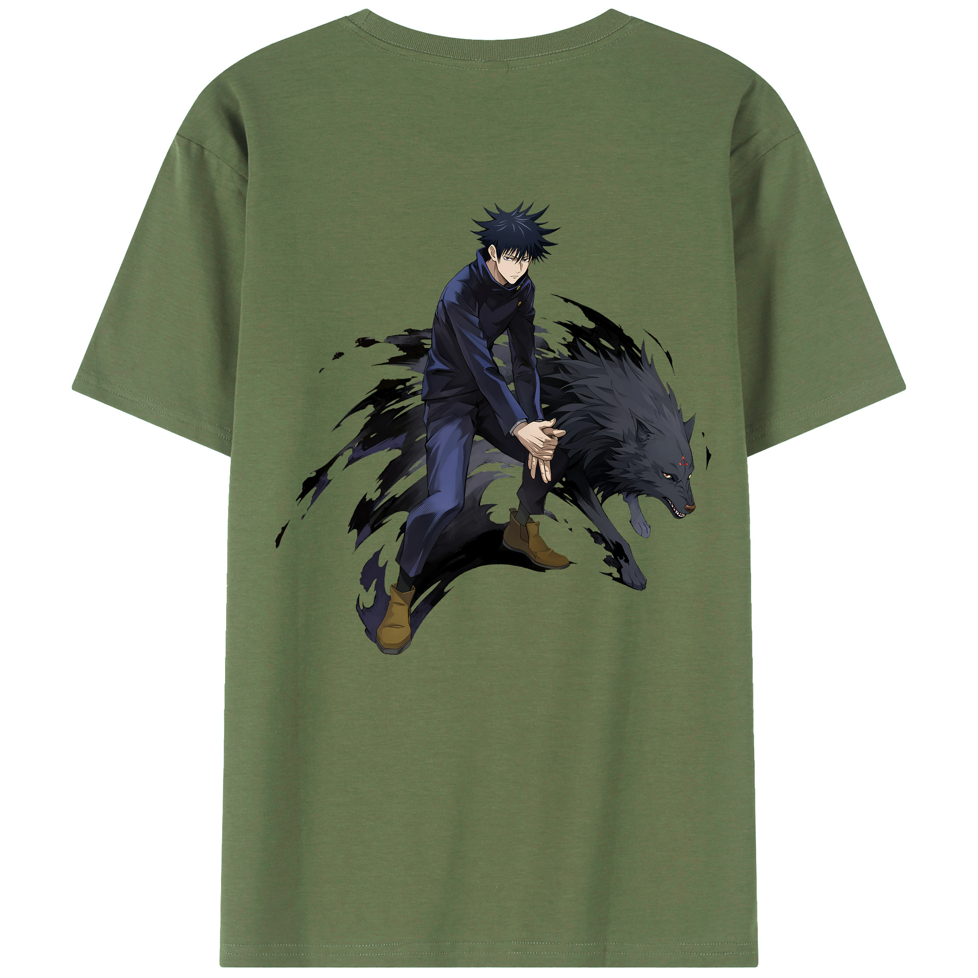 （画像用） 呪術廻戦 Jujutsu Kaisen 綿100％ メンズ半袖Tシャツ（バックプリント） 通気性